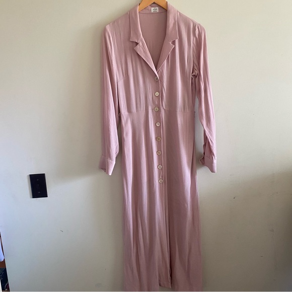 Wilfred Pink Button-Up Long sleeve shirt Dress - Picture 4 of 13